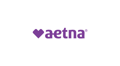Aetna logo with a purple heart and text.