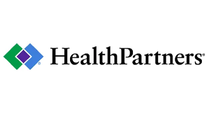HealthPartners logo in black text on white background.