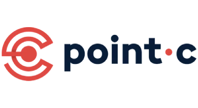 Logo featuring a red geometric symbol and the word 'point'.