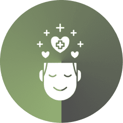 thoughts and love symbols.