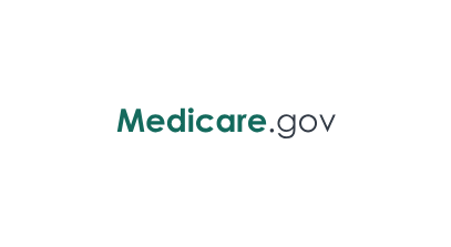 Medicare.gov logo with green and gray text.